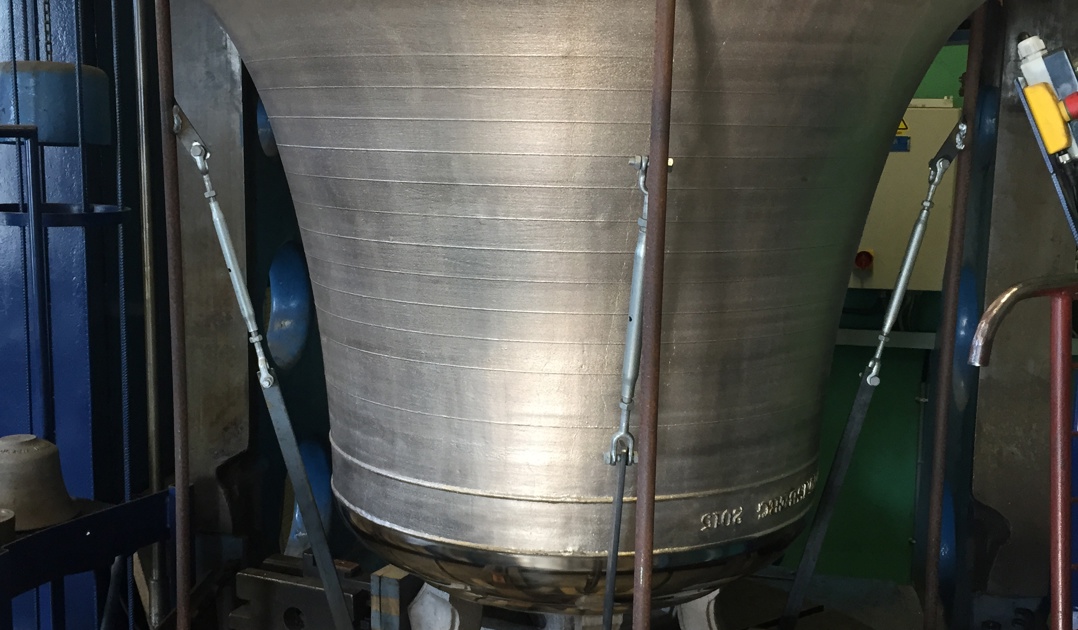 Olsen Nauen Klokkestøperi, klokkespill, kirkeklokker, skipsklokker, 1844, gårdsklokker, norsk industri, småklokker, ISS, norges største salgsklokke