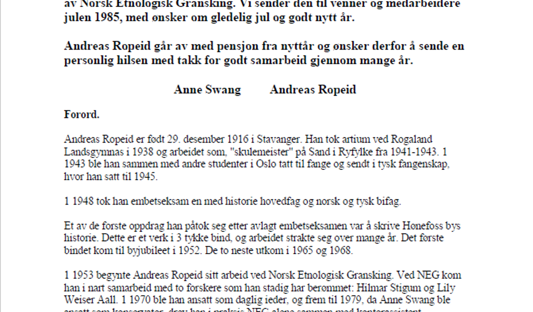 Om matklokka artikkel av andreas ropeid