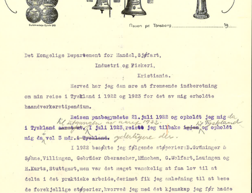 Reisebrev Ole Olsen i Tysklan (1920-årene)
