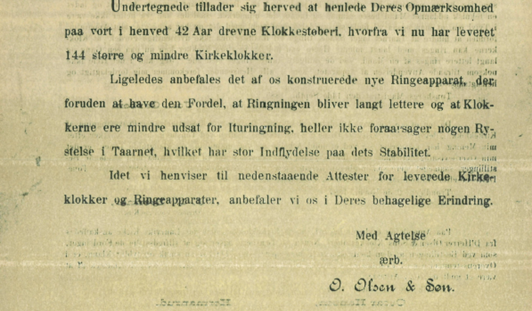 Brev, reklame fra 1888 (forsidebilde)